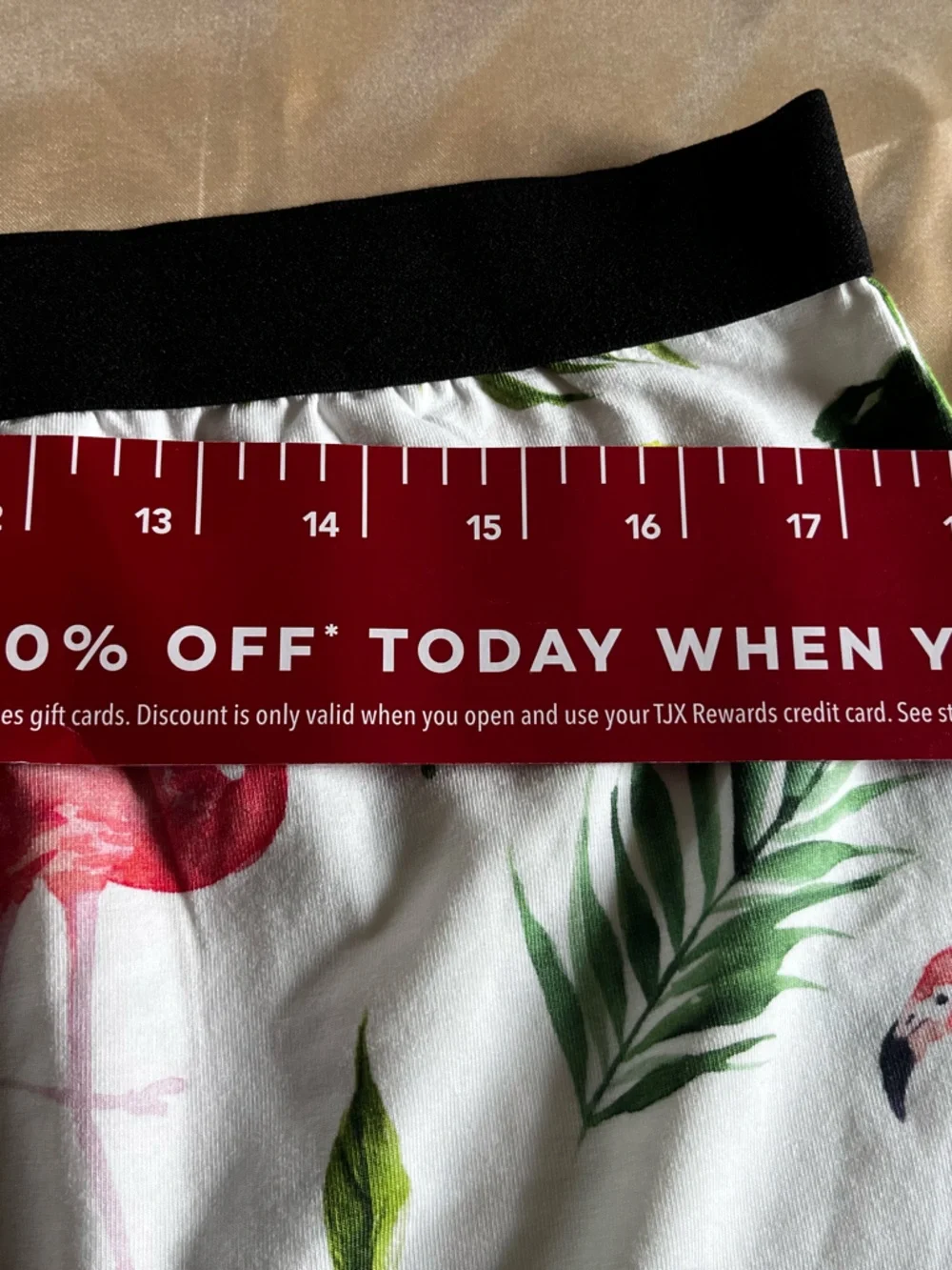 Flamingo Print Men's Boxer Briefs - White with Pink & Green
